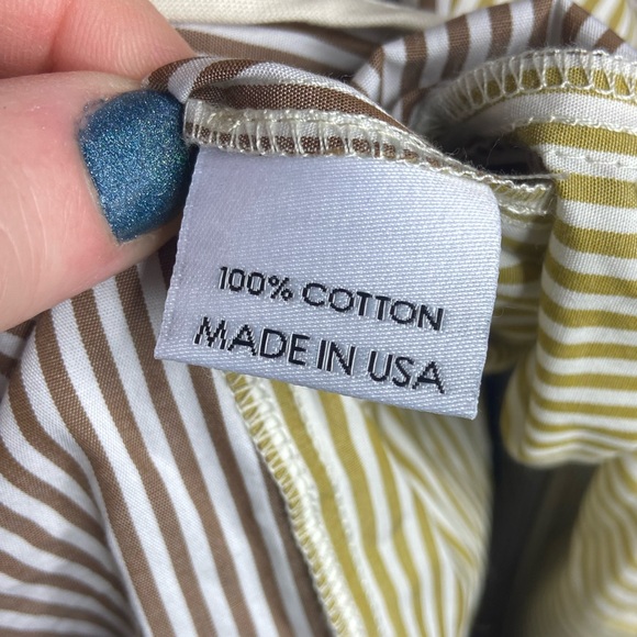 Proche 100% Cotton Color Blocked Striped Shirt Dress - Picture 6 of 6